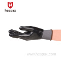Hespax Comfortable 15G Nitrile Oil Resistant Labour Gloves